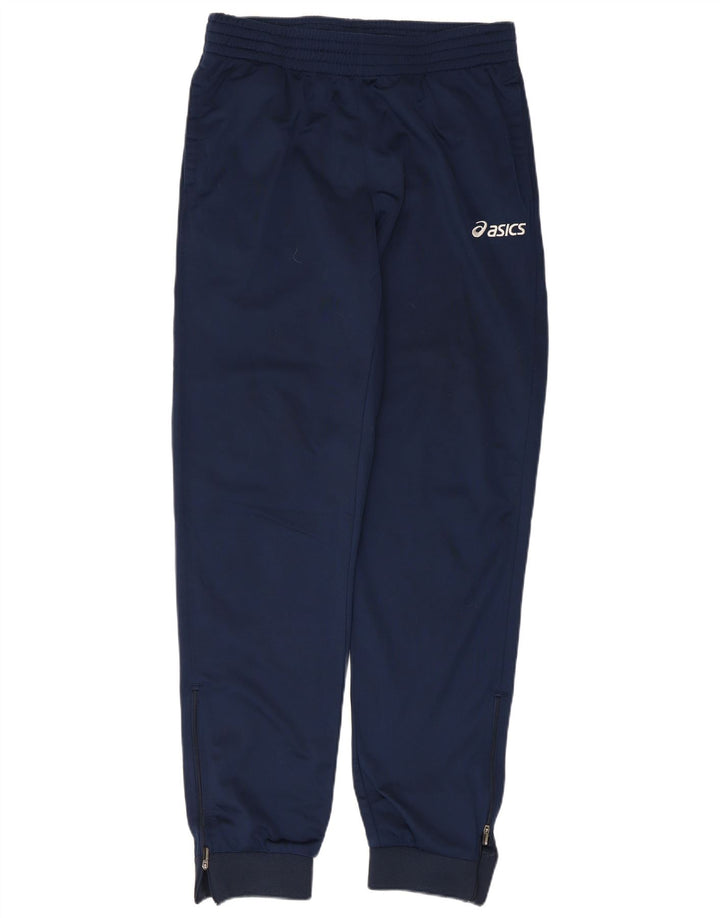 Asics Mens Tracksuit Trousers Joggers XL  Navy Blue Polyester