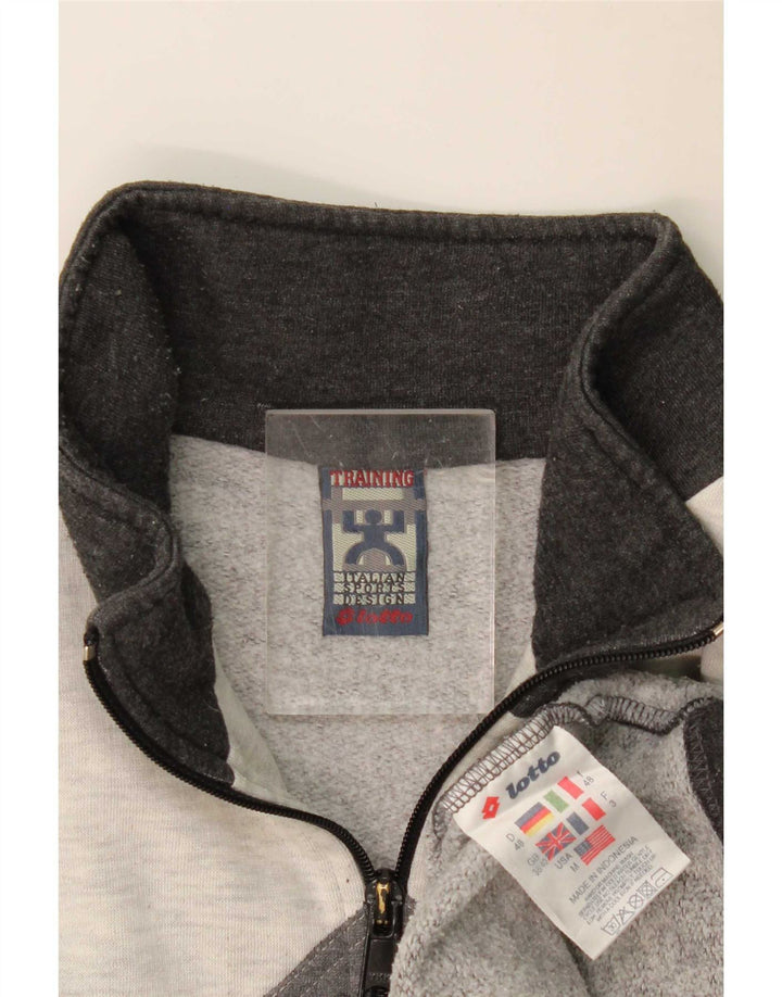 Lotto Mens Graphic Sweatshirt Jumper UK 38/40 Medium Grey Colourblock