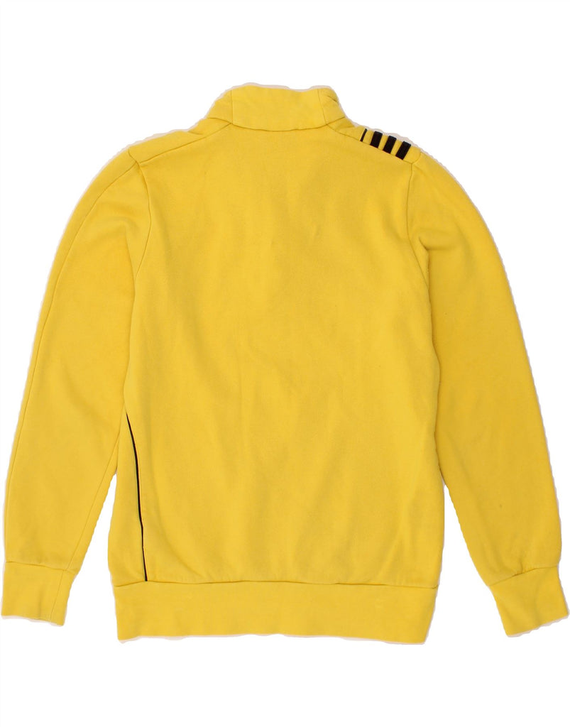 ADIDAS Boys Zip Neck Sweatshirt Jumper 13-14 Years Yellow Cotton Vintage Adidas and Second-Hand Adidas from Messina Hembry 