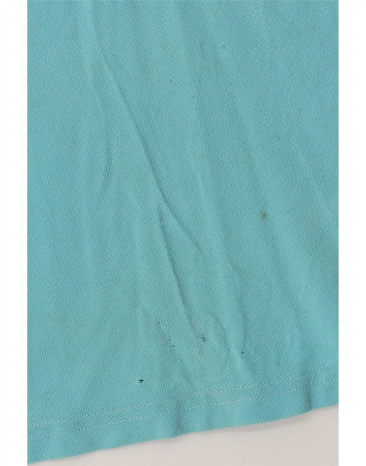 Murphy & Nye Womens Polo Shirt UK 12 Medium Blue Striped Cotton