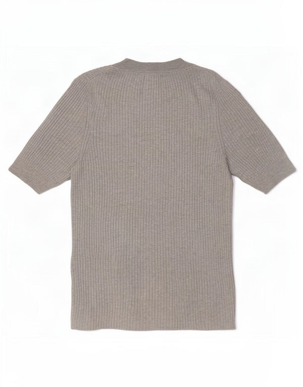 Gap Womens T-Shirt Top UK 6 XS Grey Cotton