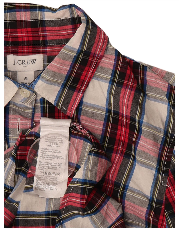 J. Crew Womens Shirt UK 10 Small Red Check Cotton