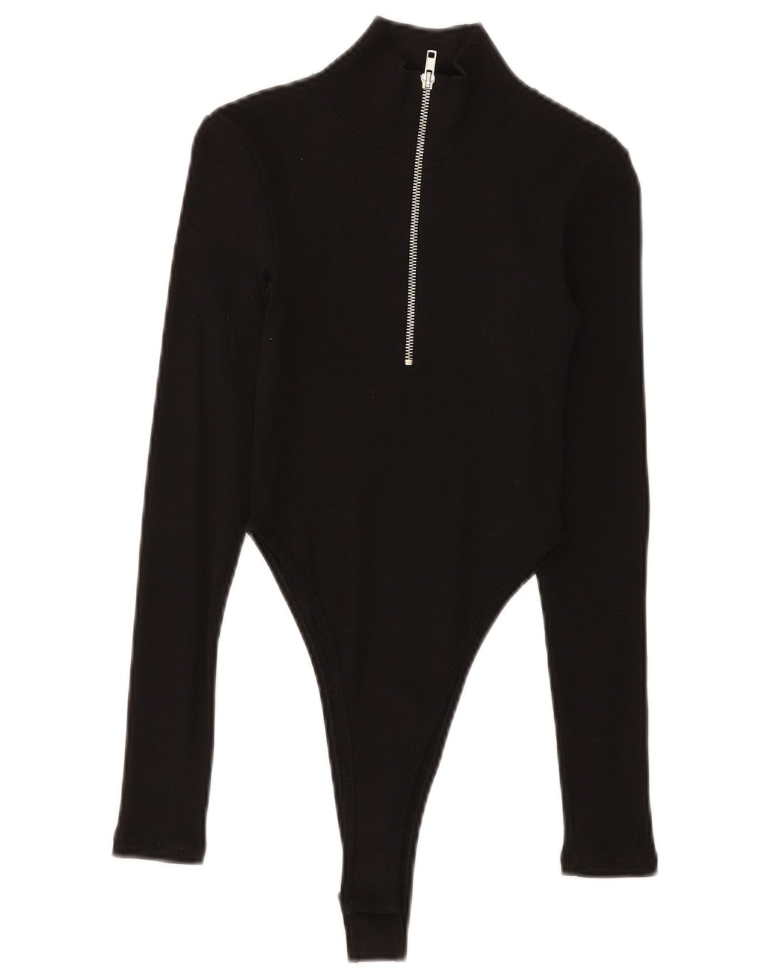 ZARA Womens Long Sleeve Bodysuit UK 10 Small Black