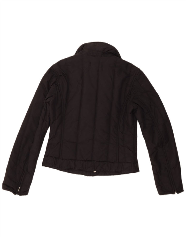 Refrigiwear Womens Biker Jacket UK 12 Medium Black Nylon