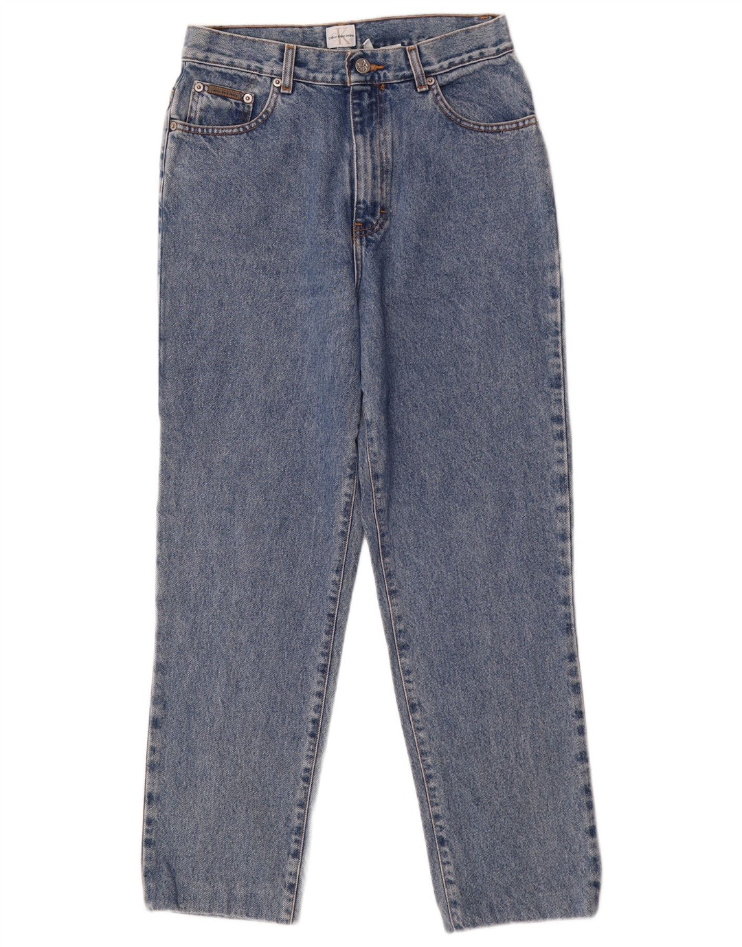 CALVIN KLEIN Womens Tapered Jeans US 10 Large W28 L28 Blue Cotton