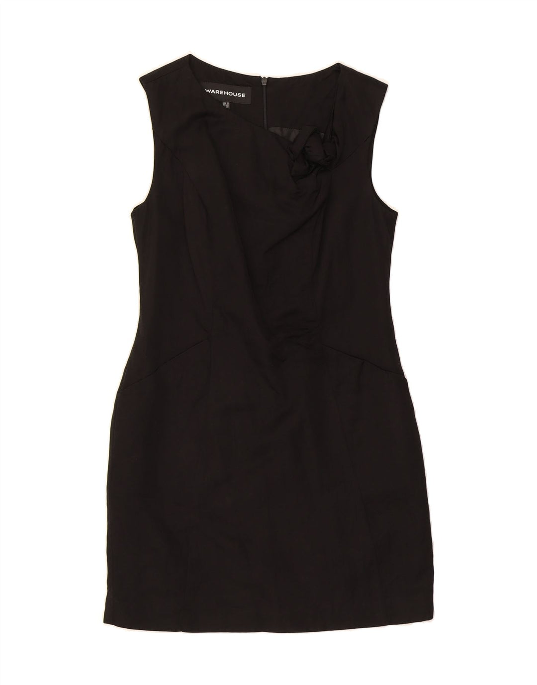 WAREHOUSE Womens Sleeveless Sheath Dress UK 12 Medium  Black Vintage Warehouse and Second-Hand Warehouse from Messina Hembry 