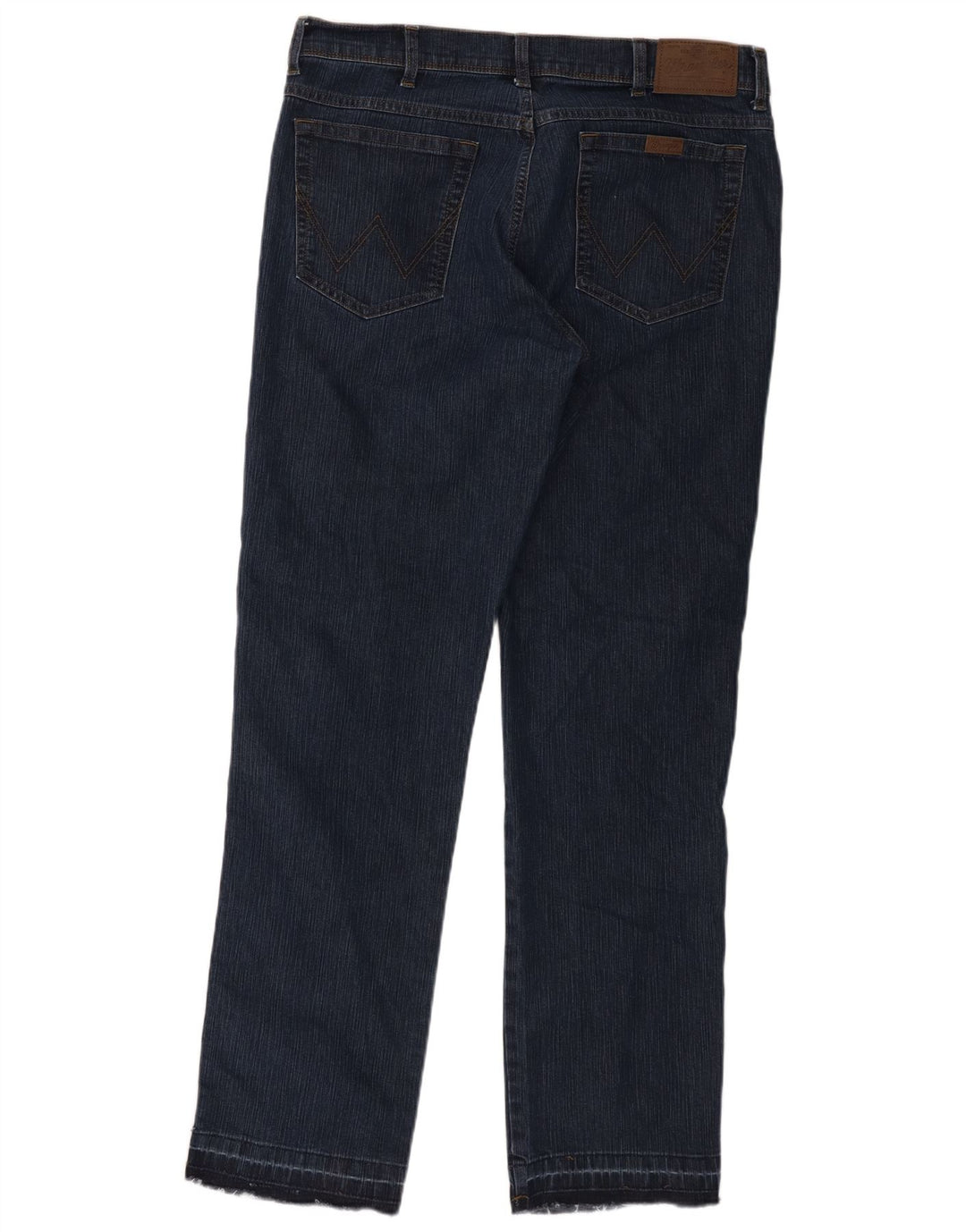 Wrangler Mens Regular Fit Straight Jeans W36 L32 Blue Cotton