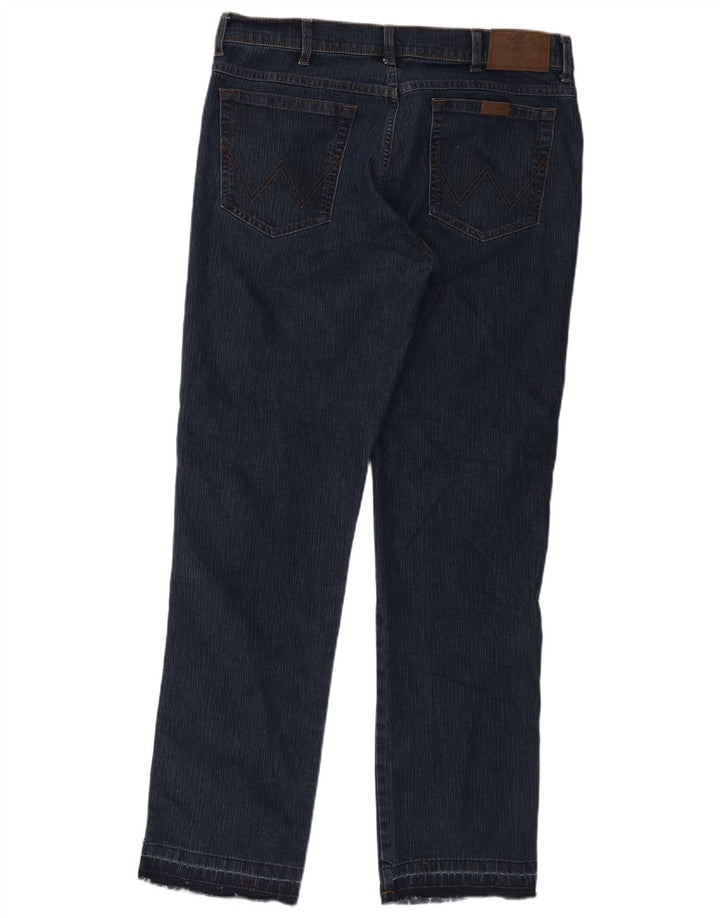 Wrangler Mens Regular Fit Straight Jeans W36 L32 Blue Cotton