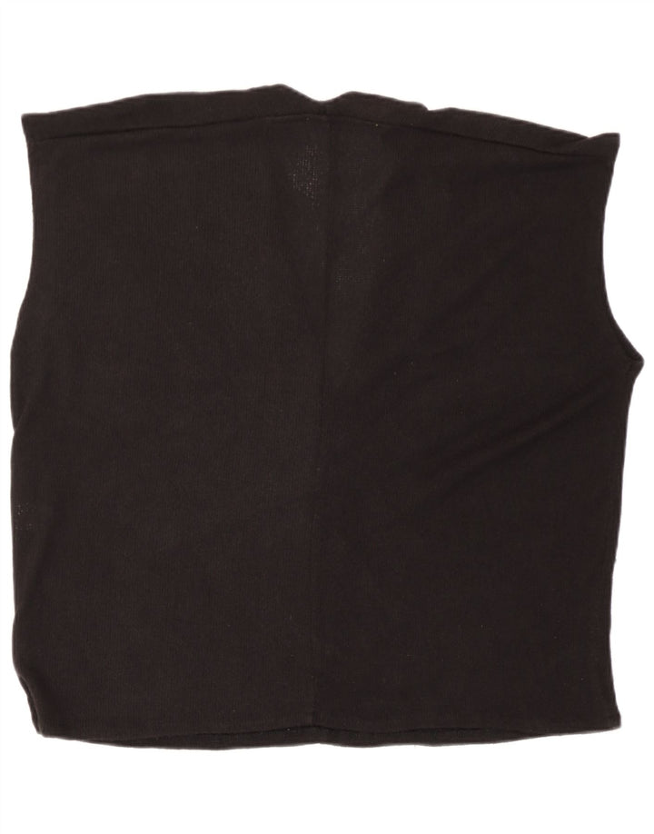 Zara Womens Oversized Vest Tank Top UK 10 Small Black Viscose