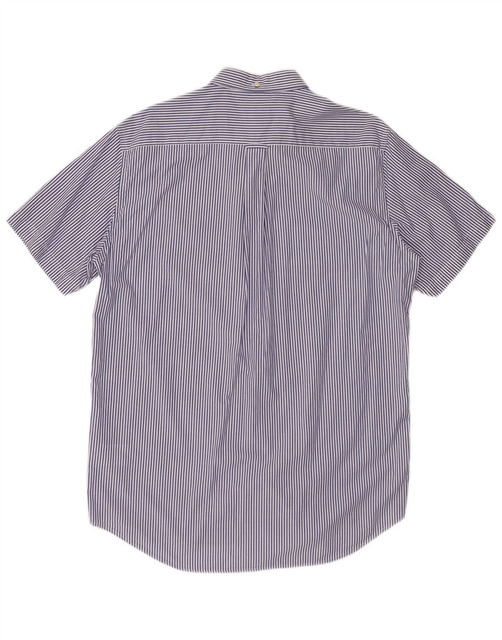 GANT Mens Regular Fit Shirt Size 41/42 16 1/2 Large Navy Blue Pinstripe