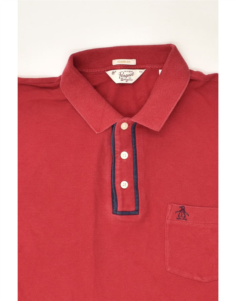 PENGUIN Mens Classic Fit Polo Shirt 2XL Red Cotton | Vintage Penguin | Thrift | Second-Hand Penguin | Used Clothing | Messina Hembry 