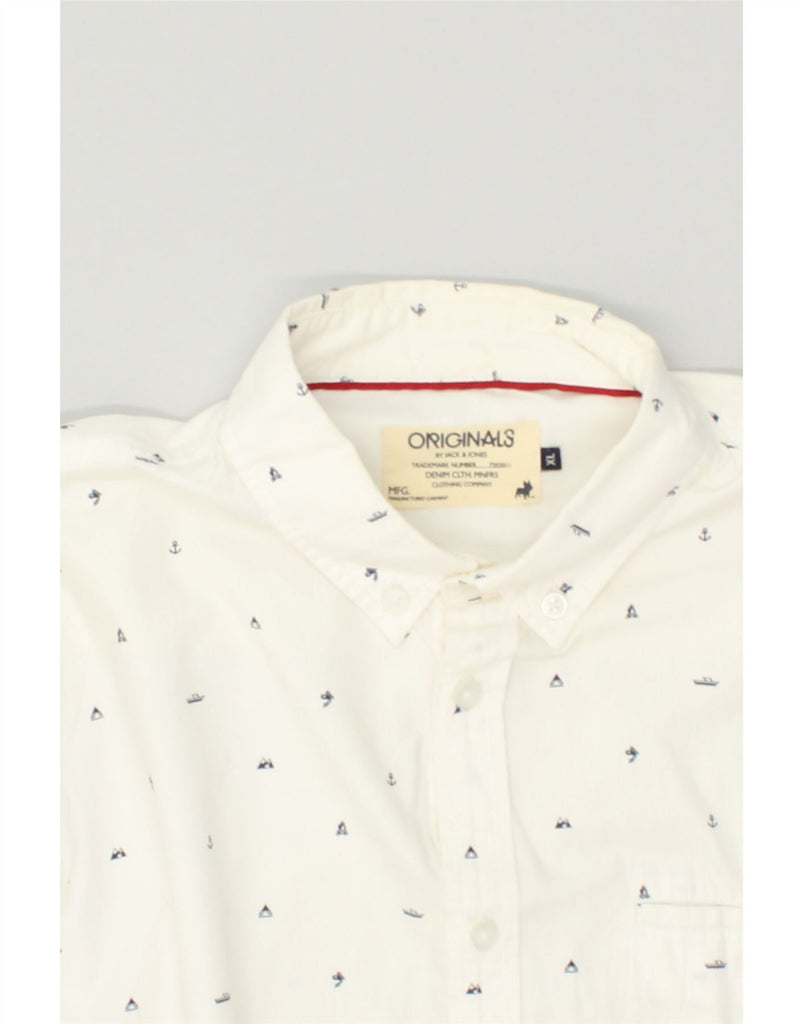 JACK & JONES Mens Shirt XL White Cotton | Vintage Jack & Jones | Thrift | Second-Hand Jack & Jones | Used Clothing | Messina Hembry 