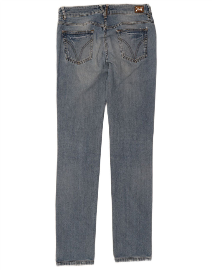 Dolce & Gabbana Womens Distressed Slim Jeans W29 L32 Blue Cotton