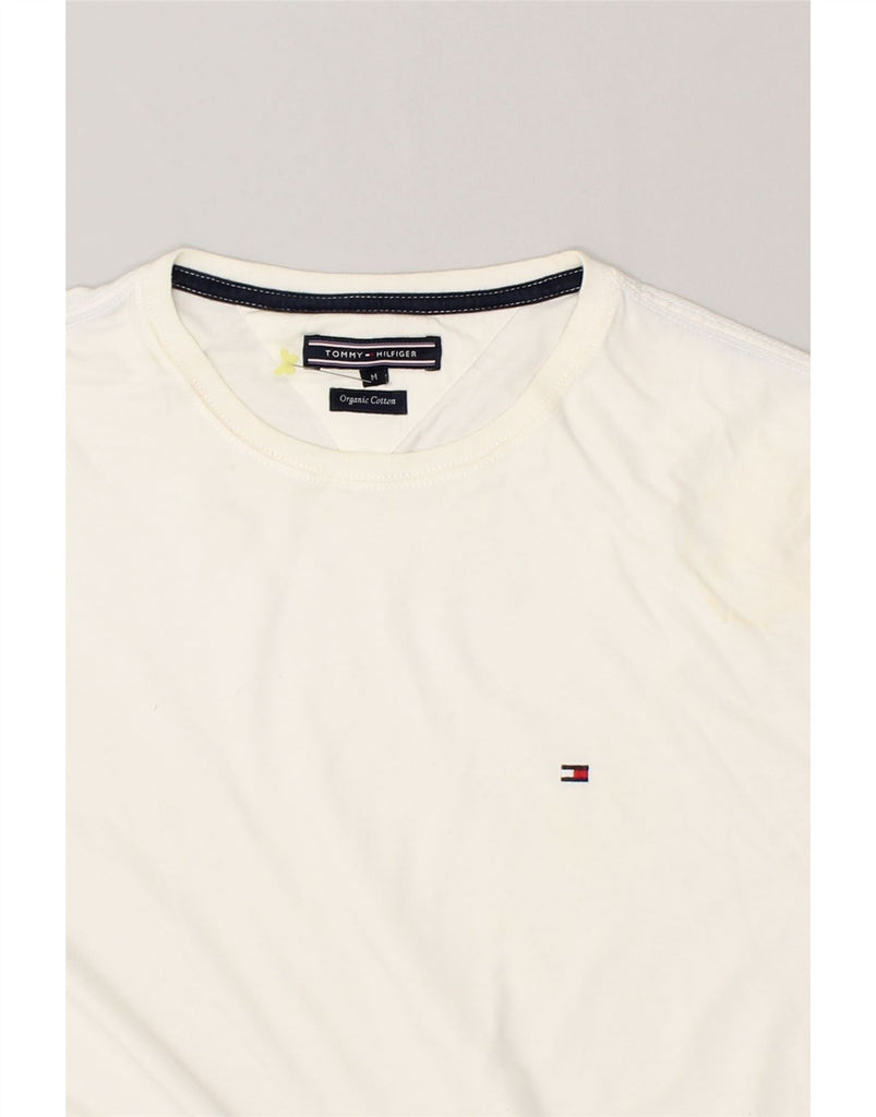 TOMMY HILFIGER Mens T-Shirt Top Medium White Cotton | Vintage Tommy Hilfiger | Thrift | Second-Hand Tommy Hilfiger | Used Clothing | Messina Hembry 