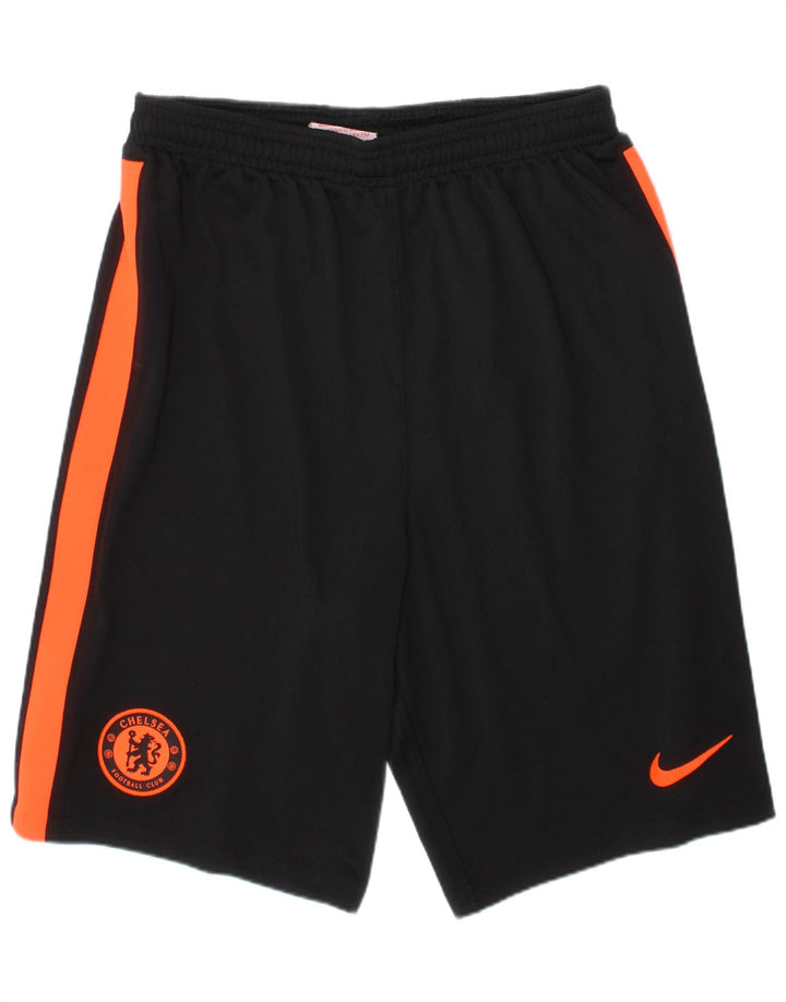 Nike Boys Chelsea FC Sport Shorts 13-14 Years XL Black Polyester