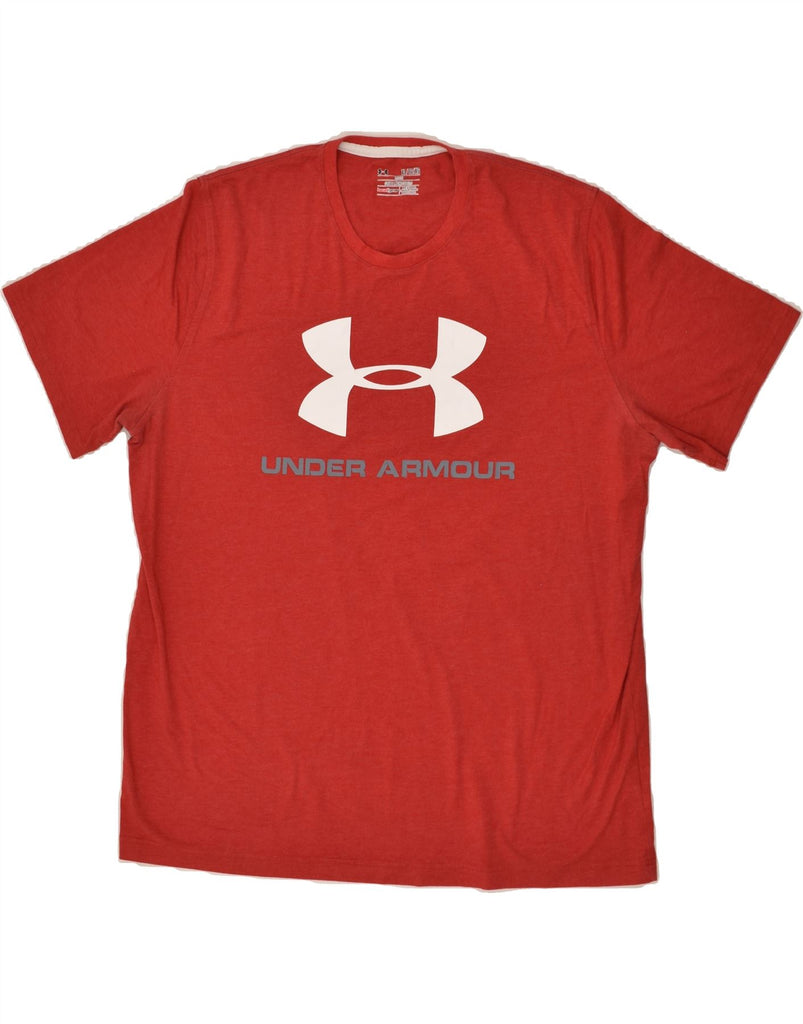UNDER ARMOUR Mens Graphic T-Shirt Top XL Red Cotton | Vintage Under Armour | Thrift | Second-Hand Under Armour | Used Clothing | Messina Hembry 