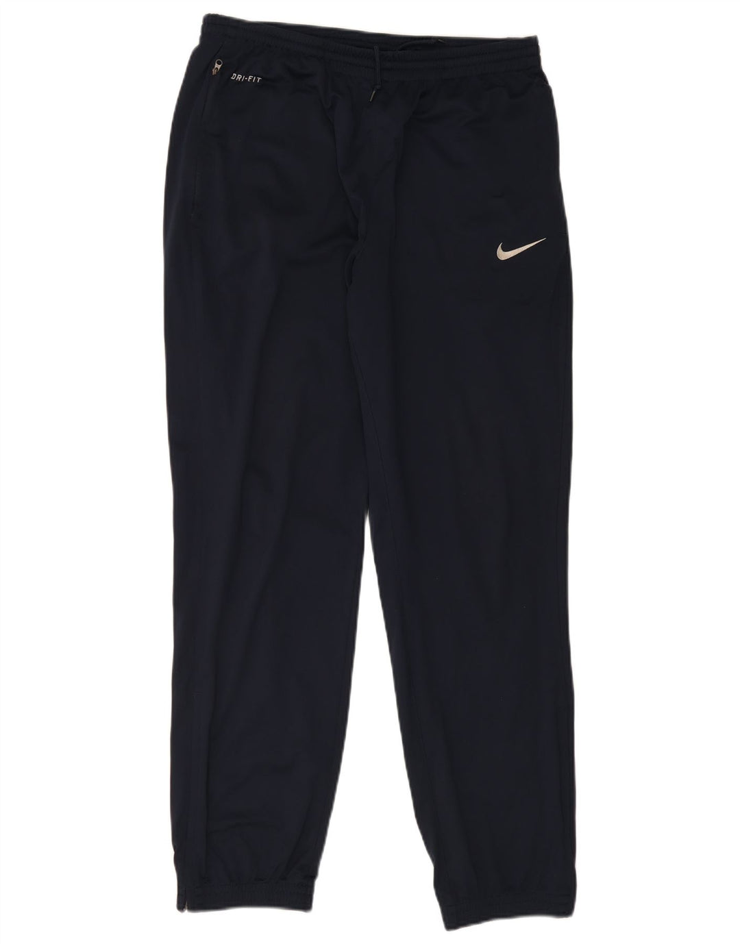 Nike Mens Dri Fit Tracksuit Trousers Joggers Large Navy Blue Polyester