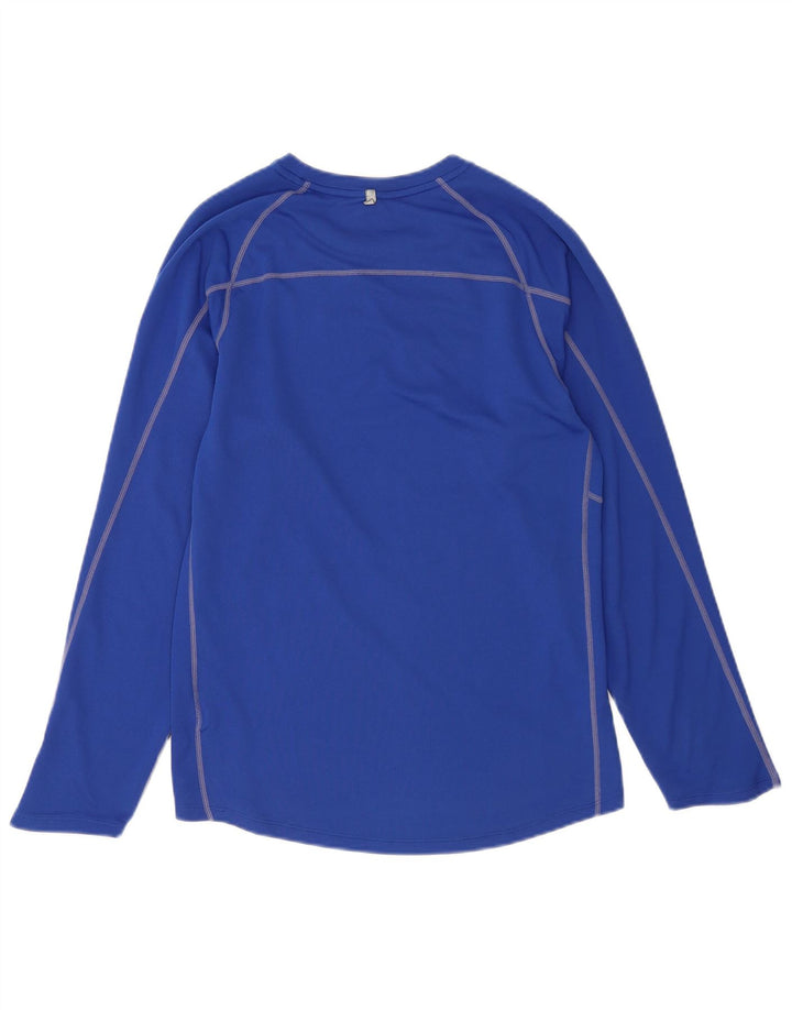 NIKE Mens Dri Fit Top Long Sleeve Small Blue Polyester