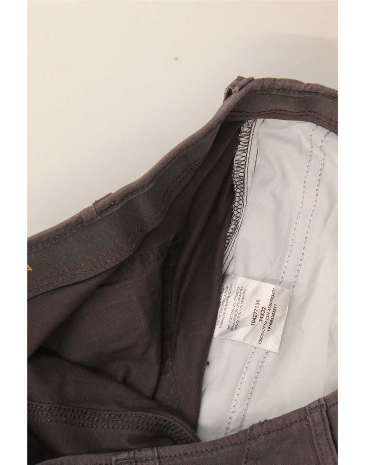 Lee Mens Extreme Motion Straight Regular Cargo Trousers W34 L32 Grey Cotton