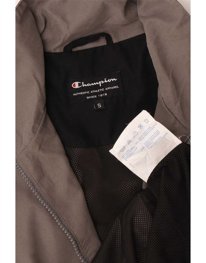 Champion Mens Tracksuit Top Jacket Small Grey Colourblock Polyester