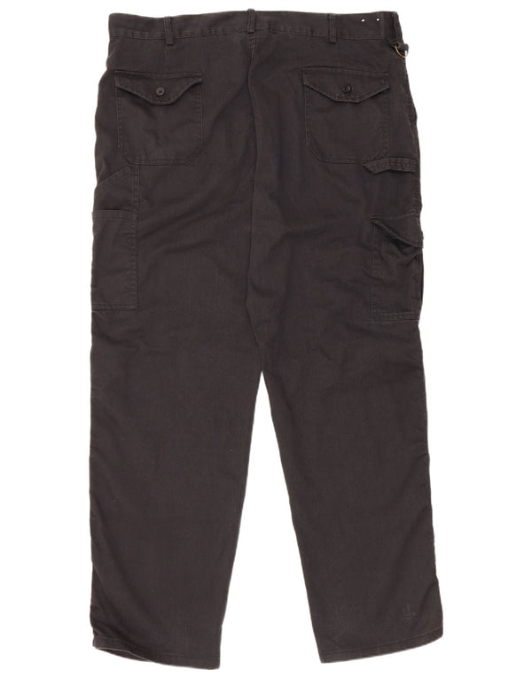 Dickies Mens Straight Cargo Trousers W40 L30 Black Polyester