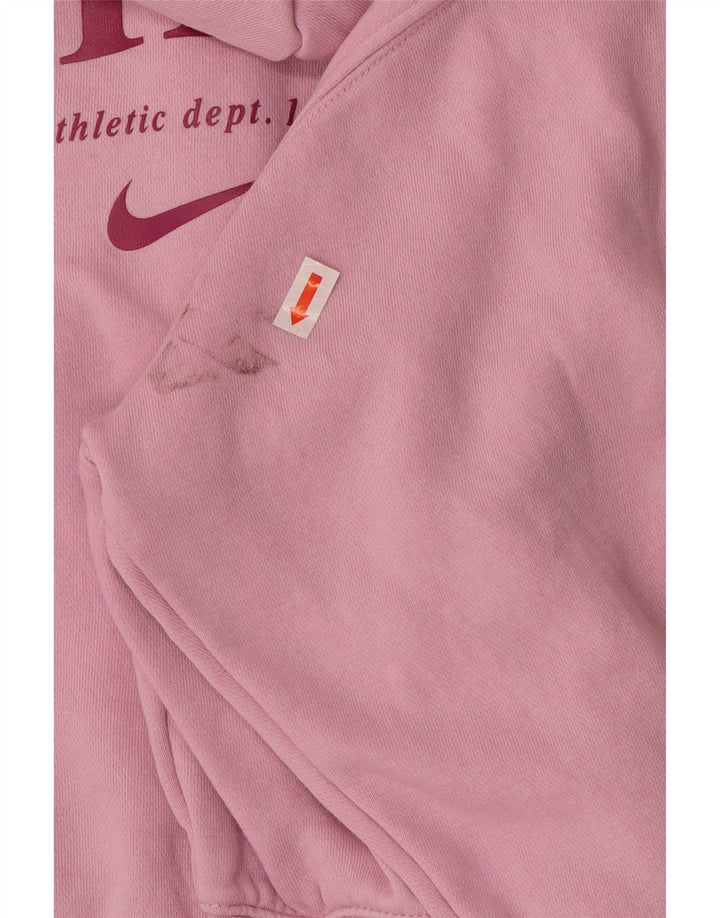 NIKE Girls Oversized Crop Graphic Zip Hoodie Sweater 13-14 Years XL Pink