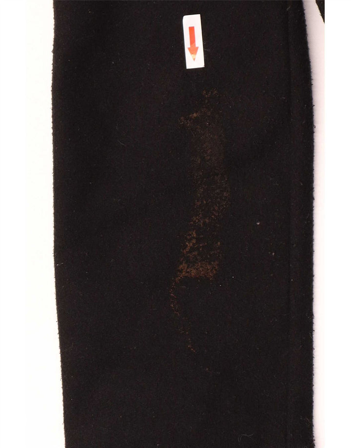 Zara Womens Open Overcoat UK 10 Small Black Polyester