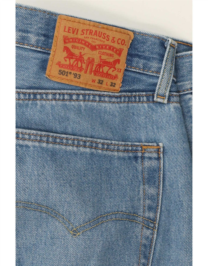 Levi's Mens 501 Straight Jeans W32 L32 Blue Cotton 90s
