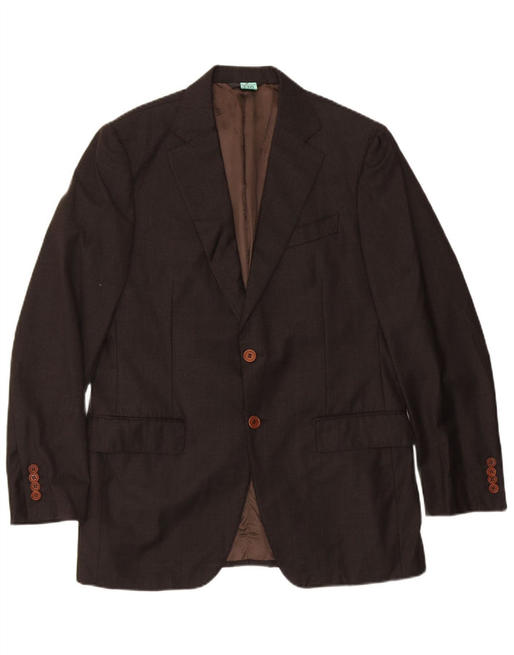 SARTORIA ADER Mens 2 Button Blazer Jacket IT 48 Medium Brown Check Classic