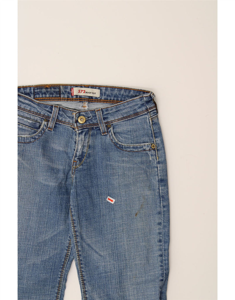 LEVI'S Womens 572 Low Waist Bootcut Jeans W26 L34 Blue Cotton Vintage Levi's and Second-Hand Levi's from Messina Hembry 