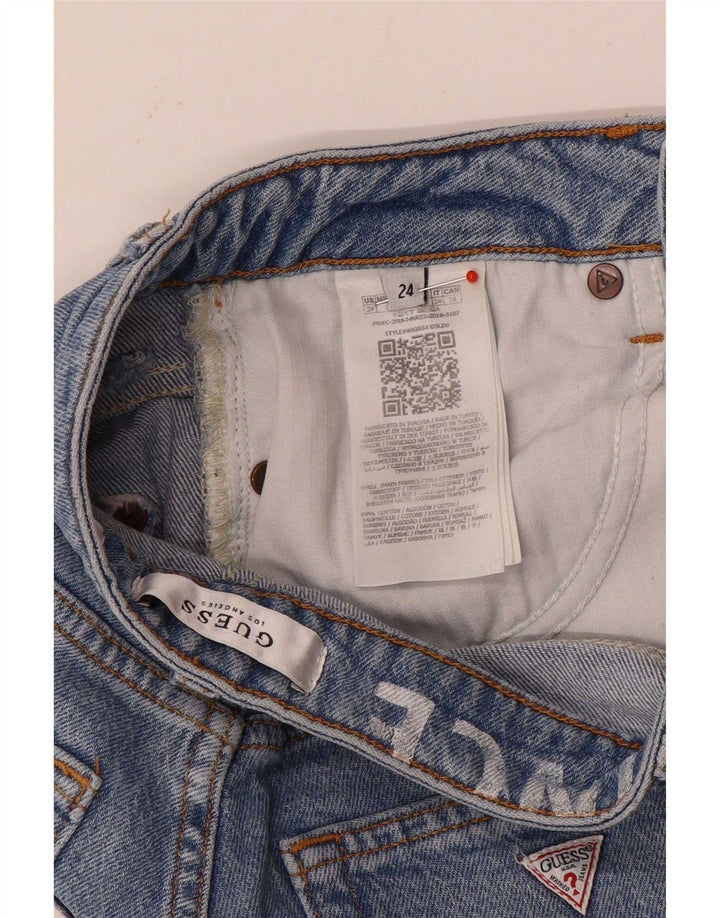 Guess Womens Slim Jeans W24 L28 Blue Cotton