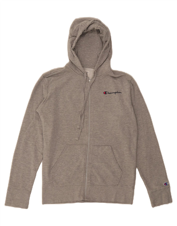 CHAMPION Mens Zip Hoodie Sweater Small Grey Cotton Vintage Champion and Second-Hand Champion from Messina Hembry 