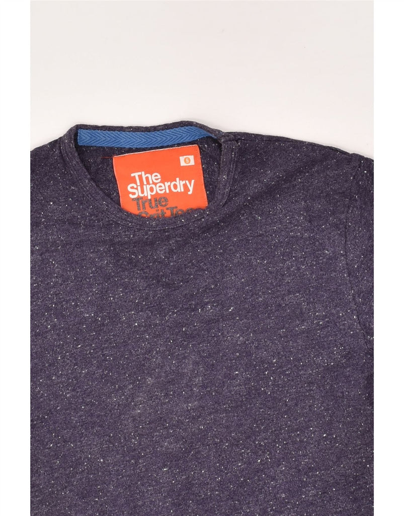 SUPERDRY Mens T-Shirt Top Small Navy Blue Flecked Cotton | Vintage Superdry | Thrift | Second-Hand Superdry | Used Clothing | Messina Hembry 