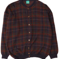 Canda Mens Cardigan Sweater 2XL Multicoloured Check Acrylic