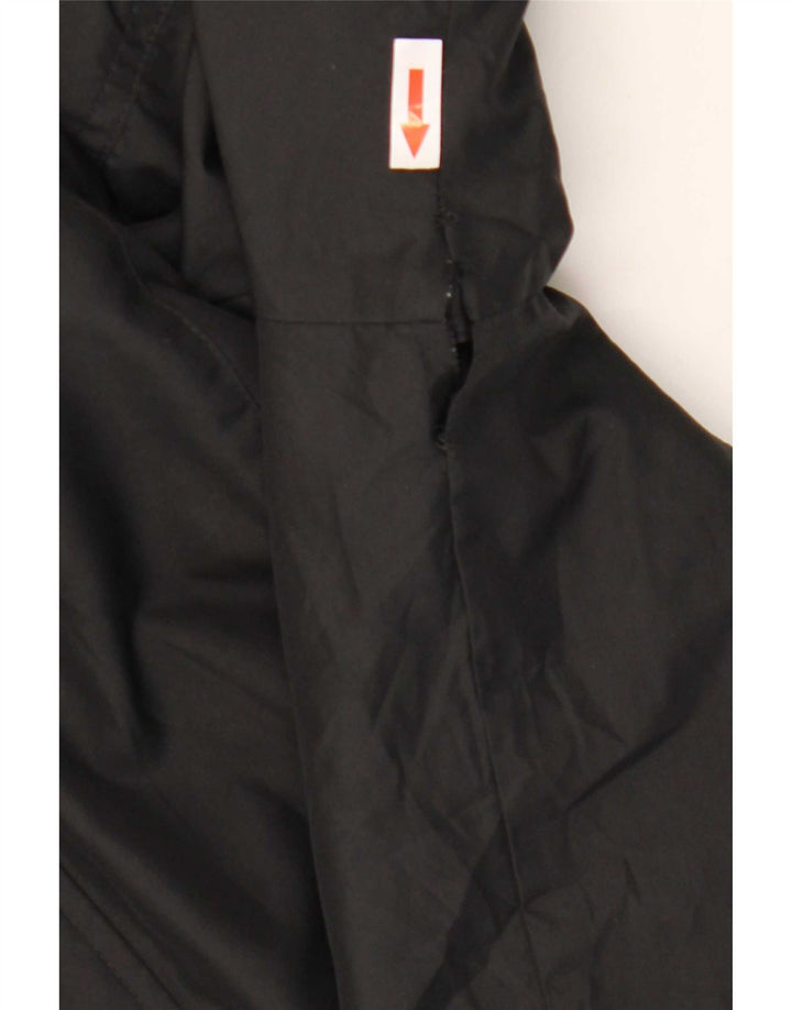 Adidas Boys Hooded Windbreaker Jacket 13-14 Years Black Polyester