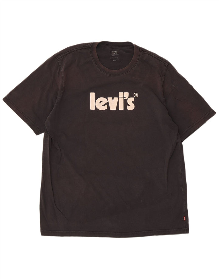 Levi's Mens Relaxed Graphic T-Shirt Top Medium Black