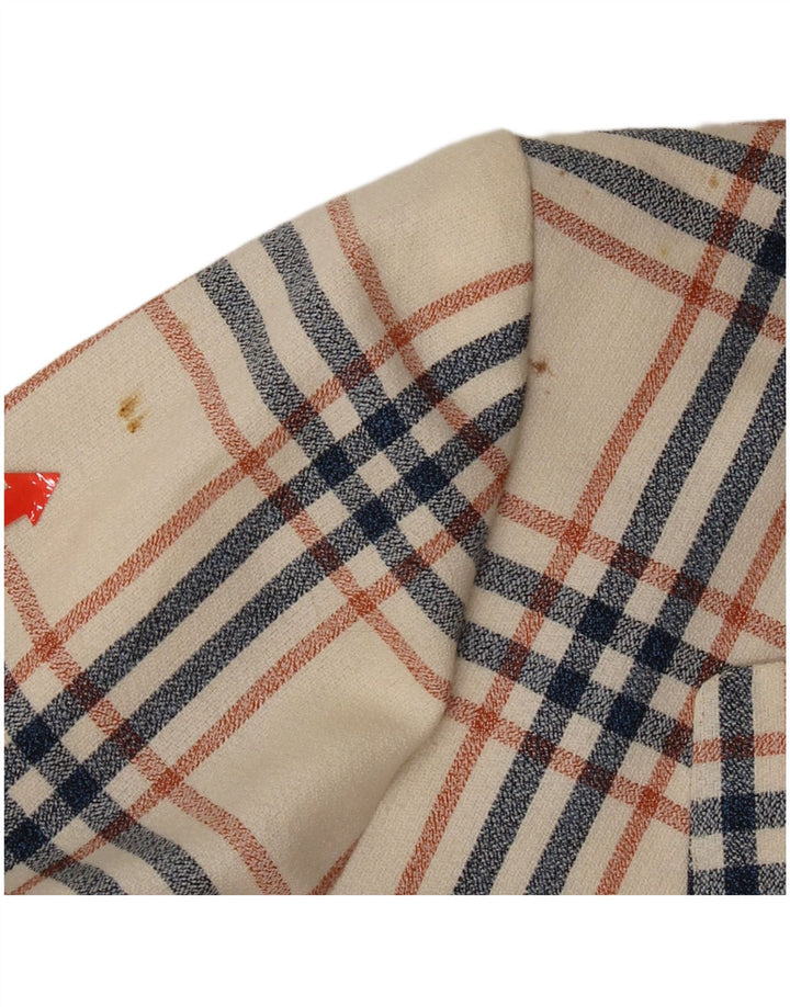 Vintage Mens 2 Button Blazer Jacket UK 38 Medium Off White Check