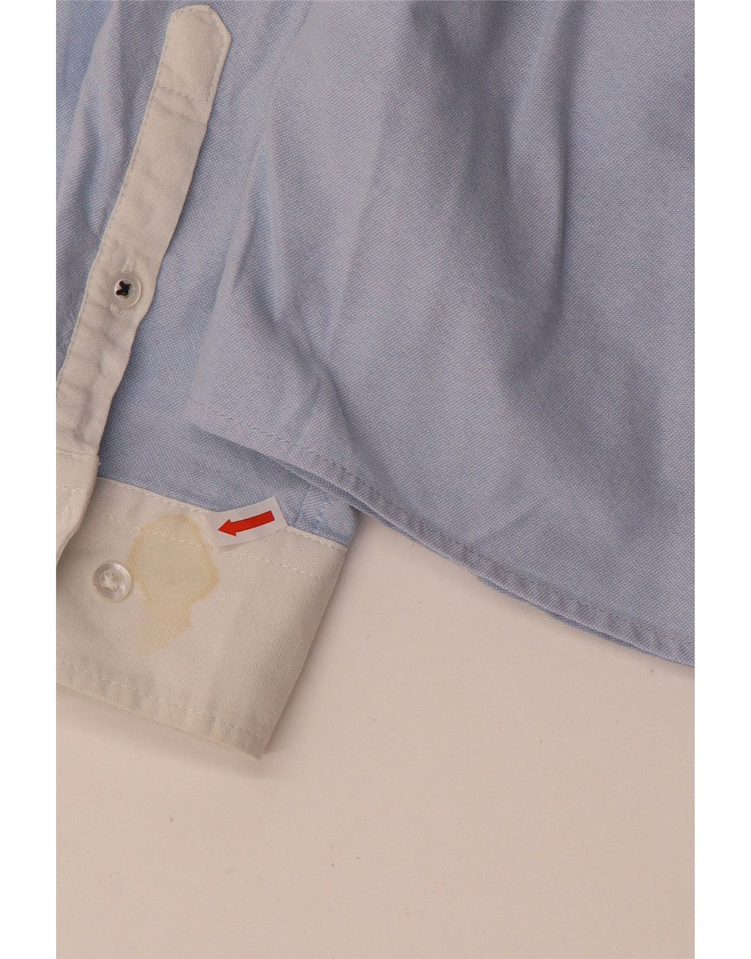 Benetton Womens Shirt UK 10 Small Blue Colourblock Cotton