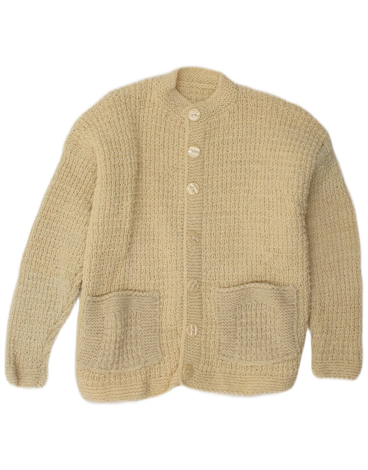 Vintage Womens Cardigan Sweater UK 12 Medium Off White