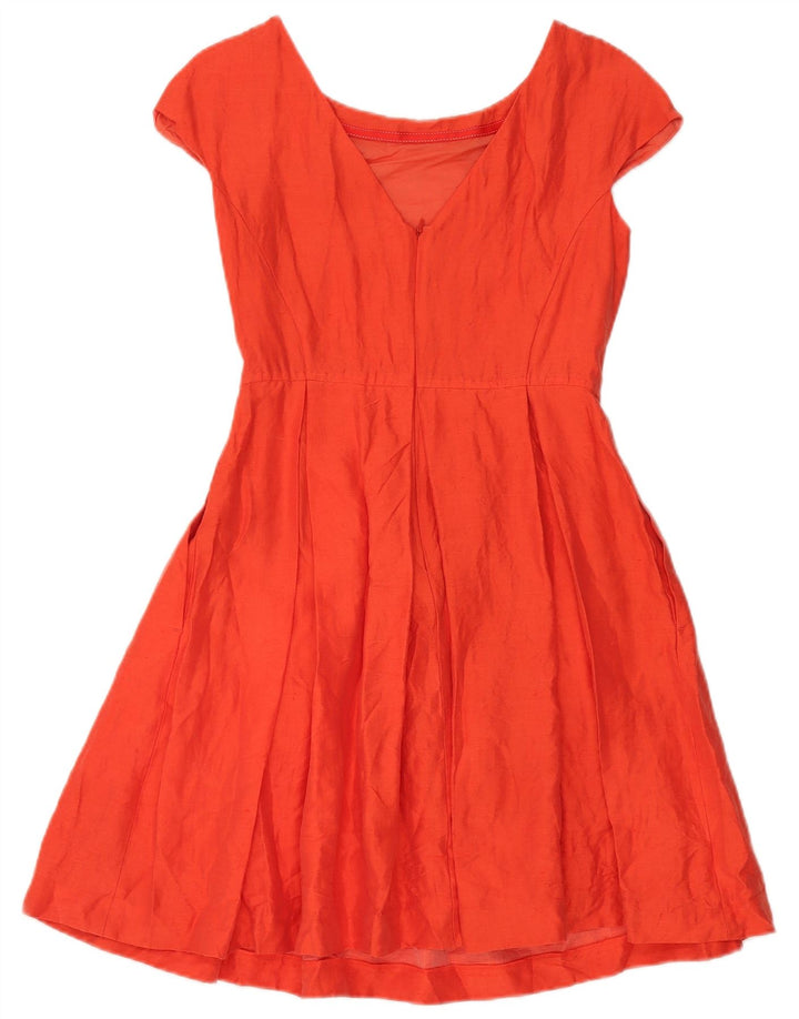 Max Mara Womens Weekend A-Line Dress UK 8 Small  Orange Linen