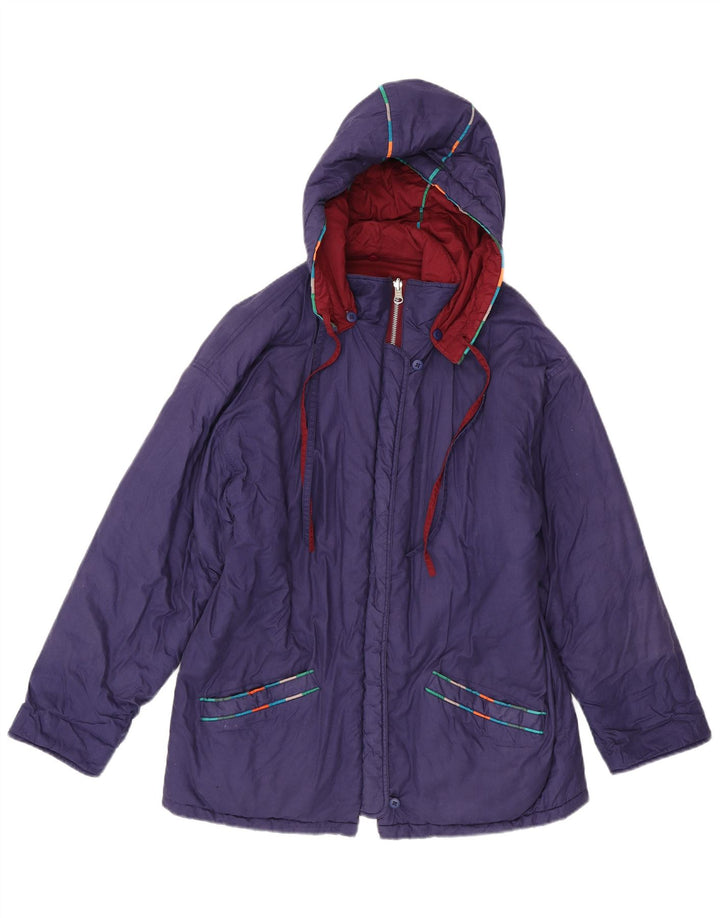 DW-Shop Womens Oversized Hooded Windbreaker Jacket EU 36 Small Purple