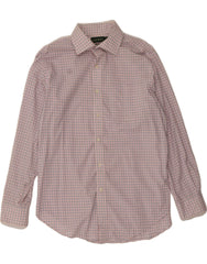 RALPH LAUREN Mens Shirt Size 17 XL Pink Check Cotton