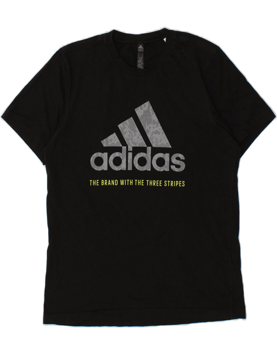 ADIDAS Mens Graphic T-Shirt Top Small Black Cotton Vintage Adidas and Second-Hand Adidas from Messina Hembry 