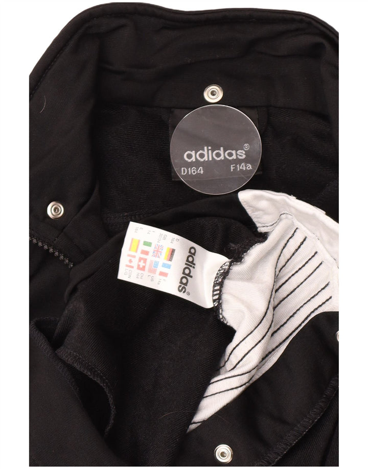 Adidas Boys Graphic Tracksuit Top Jacket 13-14 Years Black Colourblock