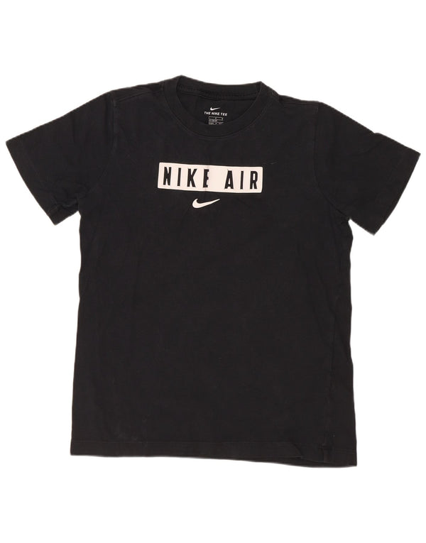 Nike Boys Graphic T-Shirt Top 12-13 Years Large Black Cotton