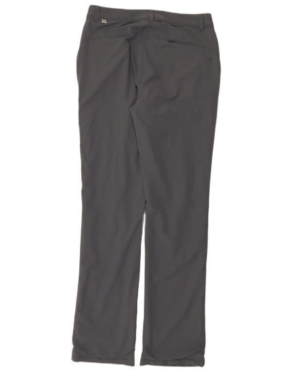 Calvin Klein Womens Golf Straight Chino Trousers UK 10 Small W30 L33 Grey