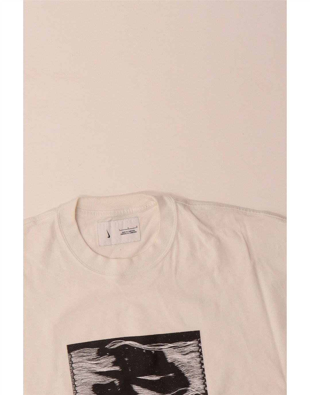 NIKE Mens Graphic T-Shirt Top Large White Cotton