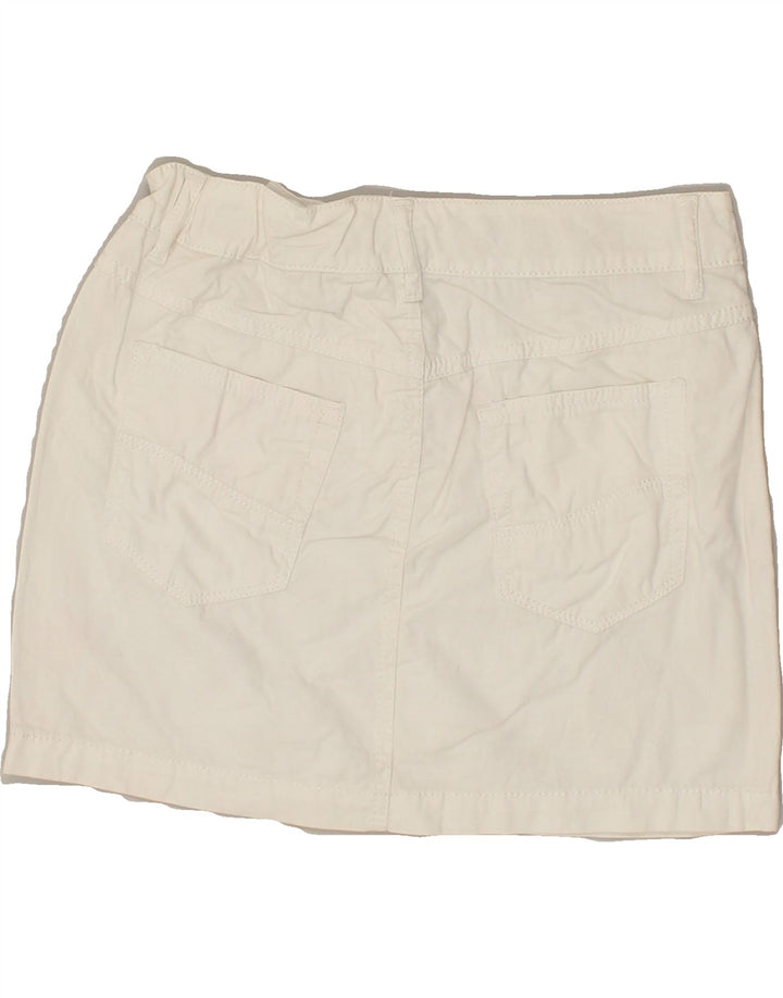 BENETTON Girls Straight Skirt 10-11 Years W28 White Cotton | Vintage Benetton | Thrift | Second-Hand Benetton | Used Clothing | Messina Hembry 