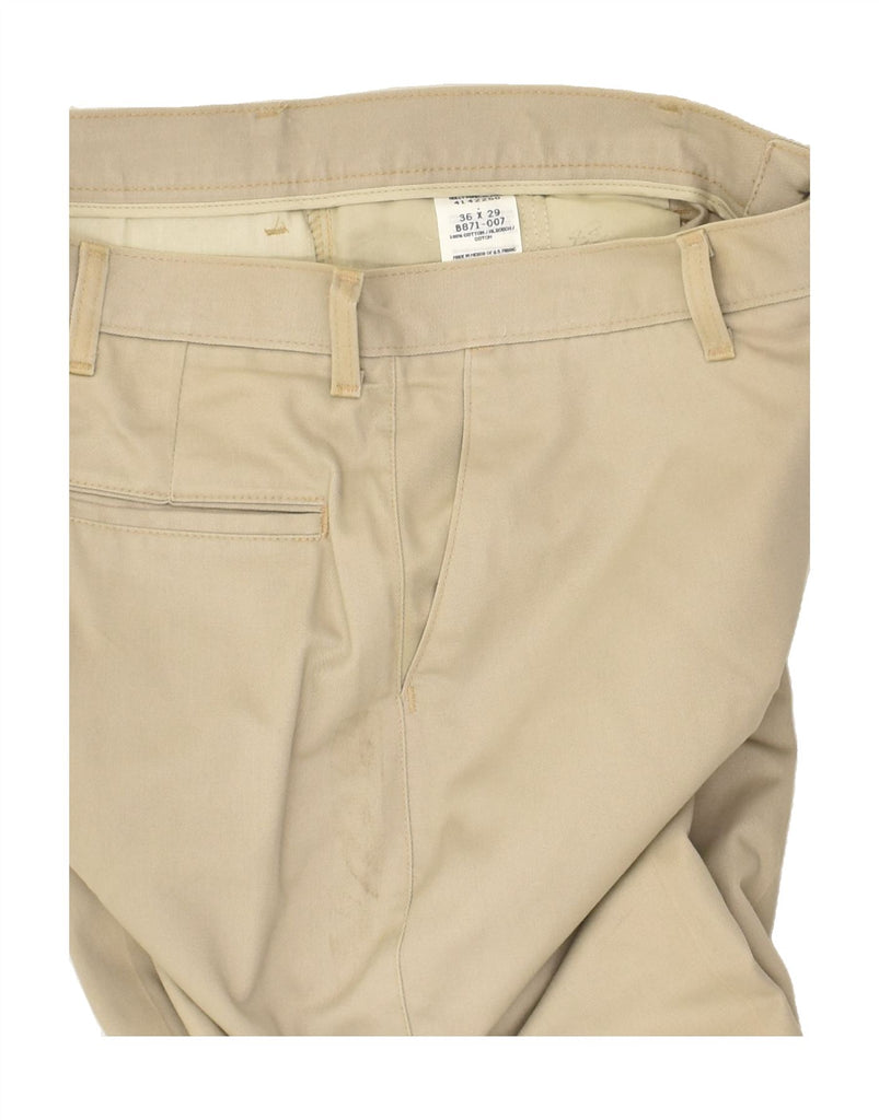 LEE Mens Straight Casual Trousers W36 L29  Beige Cotton | Vintage Lee | Thrift | Second-Hand Lee | Used Clothing | Messina Hembry 