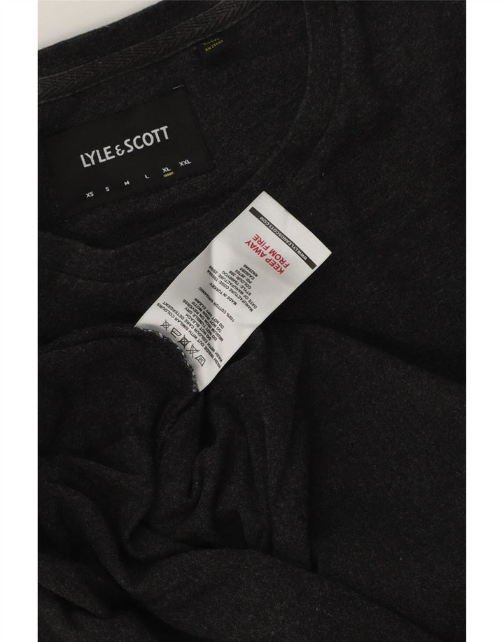 Lyle & Scott Mens T-Shirt Top XL Grey Cotton